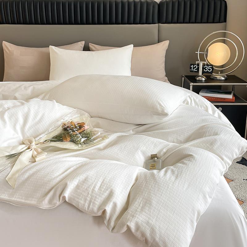 60 Long-Staple Cotton Beds,4-Pcs Set, Pure Cotton, Light Luxury, High-End Bedding, High-End Quilt Cover, Bed Sheet 3-Pcs Set