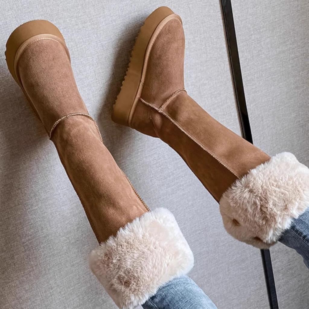 Women's thick-soled winter flip-flop two wear lightweight warm anti-cold padded snow boots non-slip wear casual sneakers long cotton boots