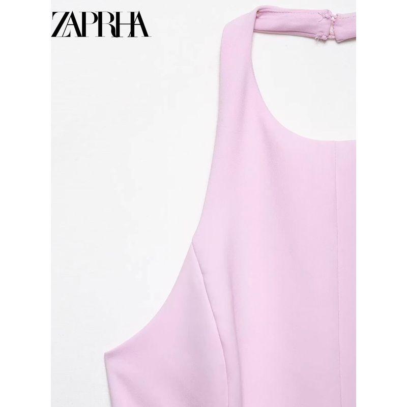 Zaprha New Arrival Short Skirt Hem Stretch Shirt Minimalist All-Match Halterneck Fashion Casual Top 4772040