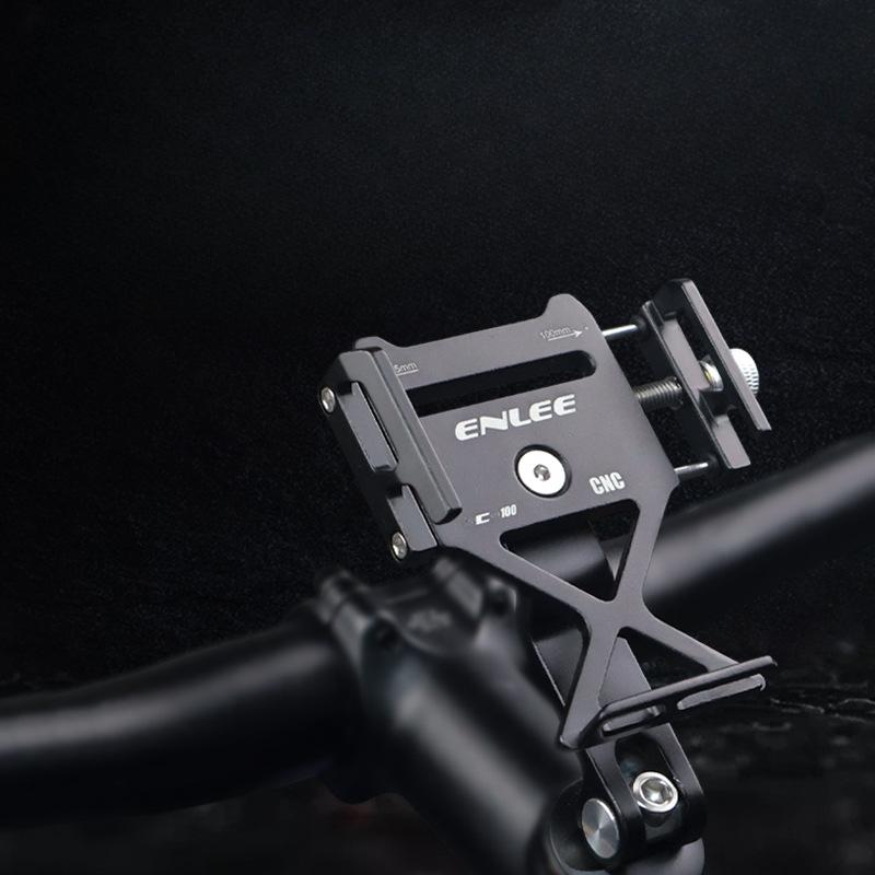 ENLEE Bicycle Handle Vertical Cover Mobile Phone Holder, Mountain Road Bike Enlarged Non-slip Fixed Navigation Metal Bracket