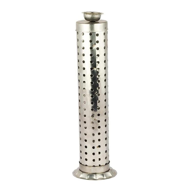 

TreegoArt Stainless Steel Agarbatti Stand for Puja |Incense Stick Holder with Ash Catcher|nStainless Steel Incense Burner| 1 Piece - (9 inches) серебряный