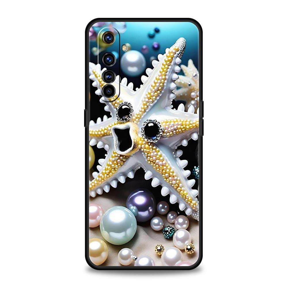Ocean Coastal Seashell Seaweed Pattern Case For Realme C67 C63 C55 C53 C35 C25 C21 GT 3 5 6 10 11 12 13 Pro Soft TPU Phone Cover
