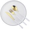 16Pcs Green Gold Dinnerware Set 304 Stainless Steel Cutlery Set Knives Forks Spoons Dinner Set Kitchen Tableware Silverware Set