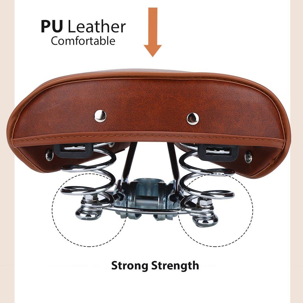 Bicycle Saddle Cycling Saddle Shock Prevents Butt Comfortable Mountain Bike Brown Seat, Cushion, Absorption, Pain, Soft, Sitting, Accessory,
