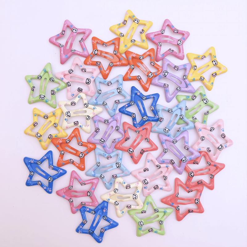 20pcs/lot 3CM Mini Star Hair Clip Kids Glitter Metal Hair Clips Barrettes Hairpins Girls Hair Accessories Headwear Styling Tools