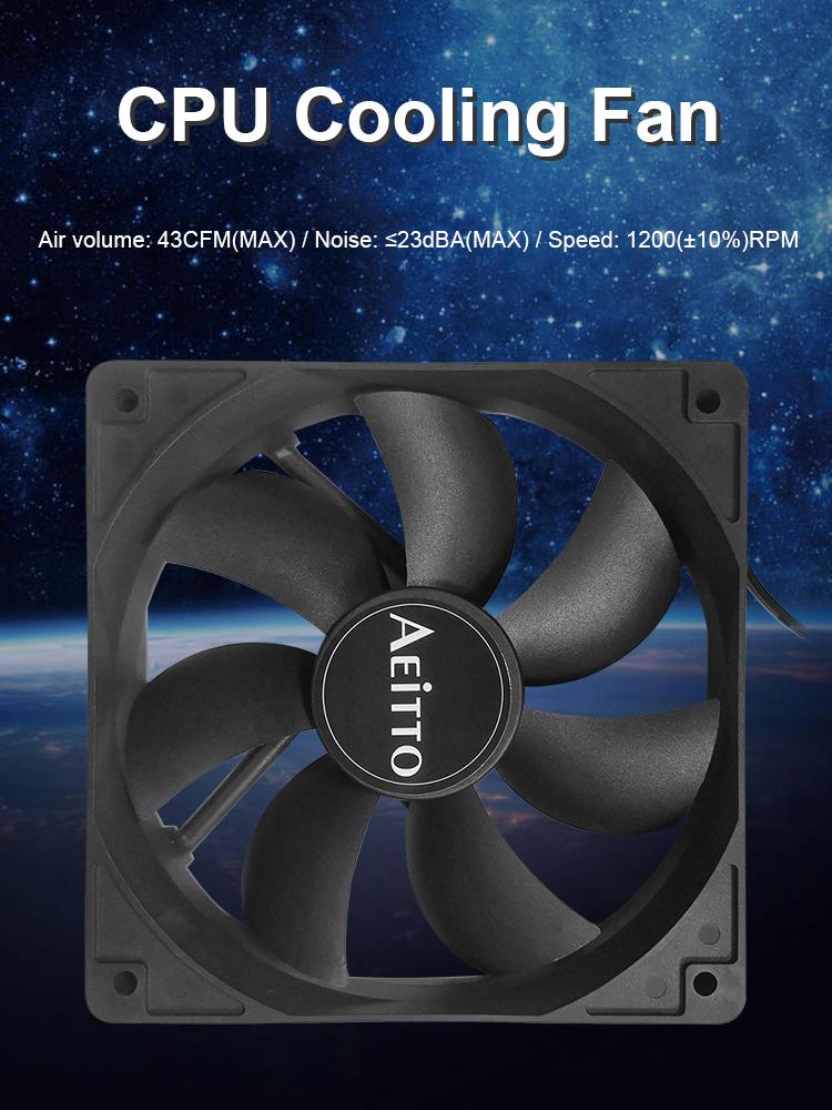 120mm 4 Pin PC Case CPU Cooling Fan Quiet Radiator Heatsink Computer Accessories PC Radiator CPU Cooling Fan