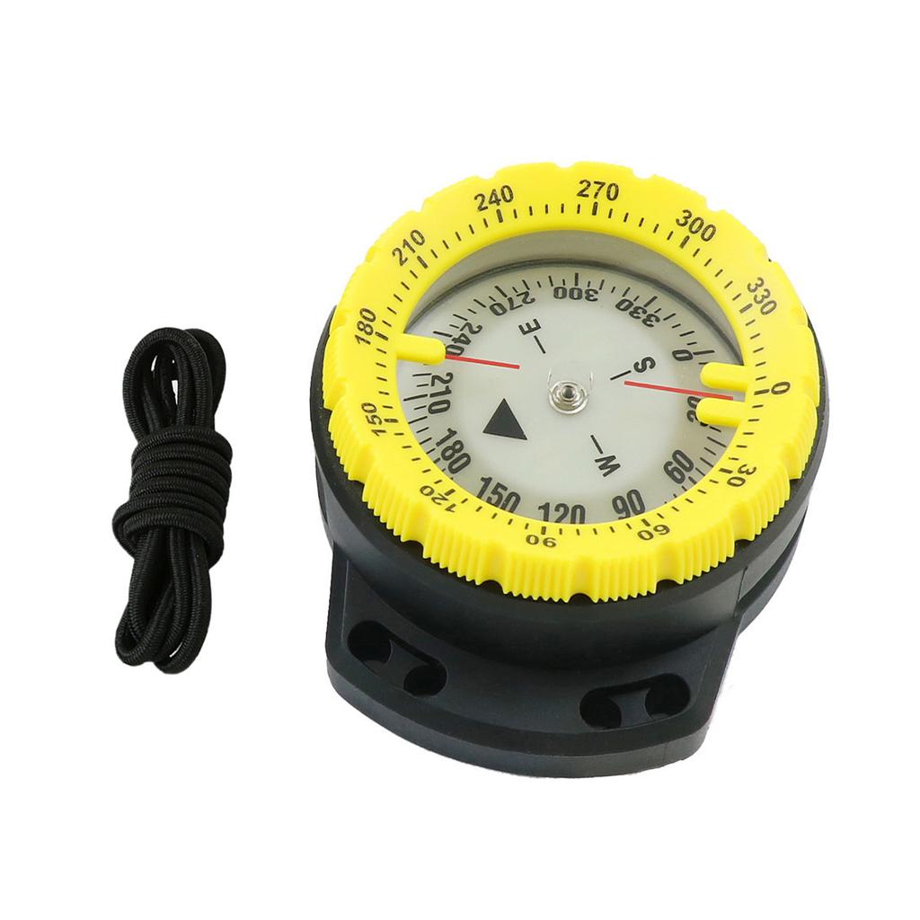 50M Underwater Diving Compass Luminous Dive Wrist Compass Waterproof Navigation Tool with Elastic