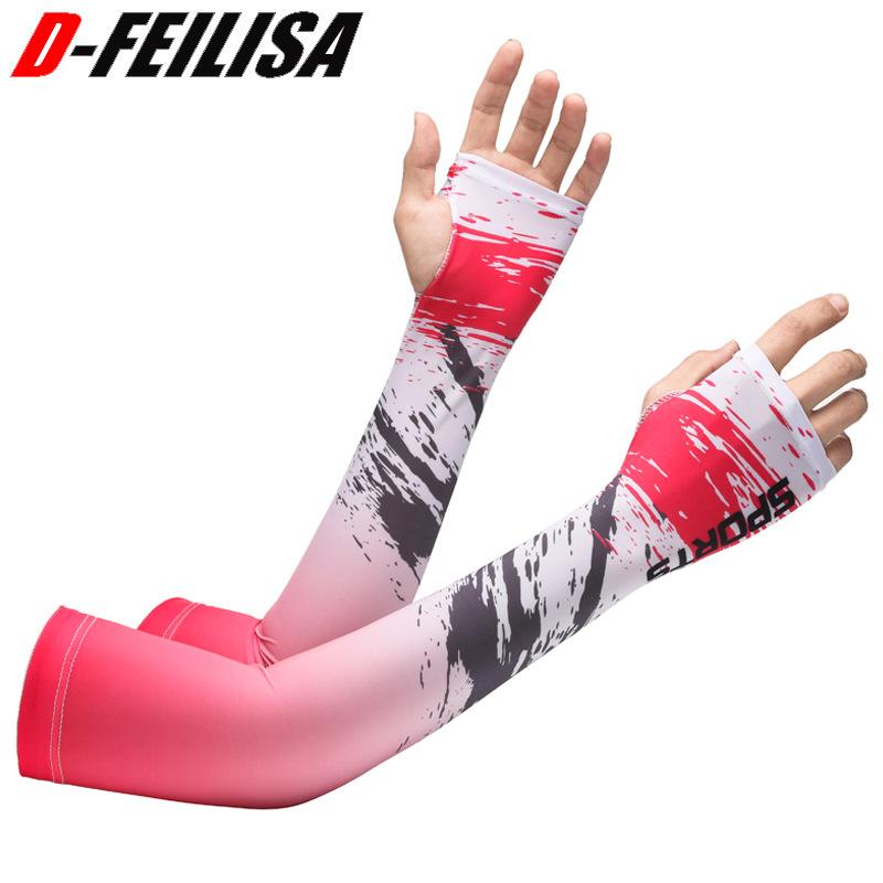 

Summer sunscreen men and women couples ice sleeves breathable sweat absorption ice sleeves driving fishing thin cover finger UV protection M