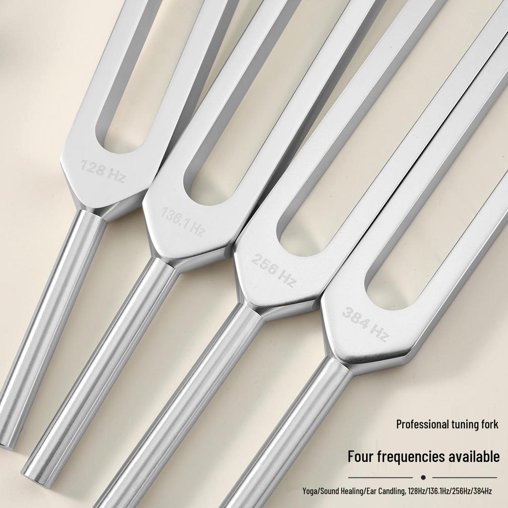 Aluminum Alloy Yoga Sleep Aid Tuning Fork Set with Leather Case