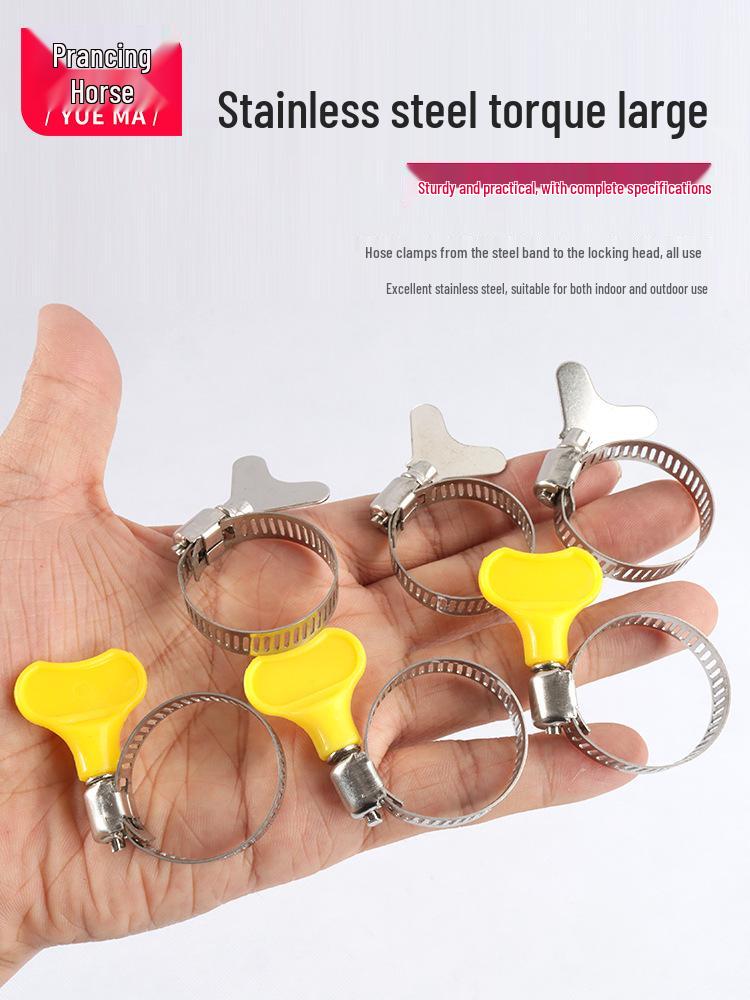 Nerezová hadicová spona, ručně utahovací páska pro vodní a vzduchové potrubí