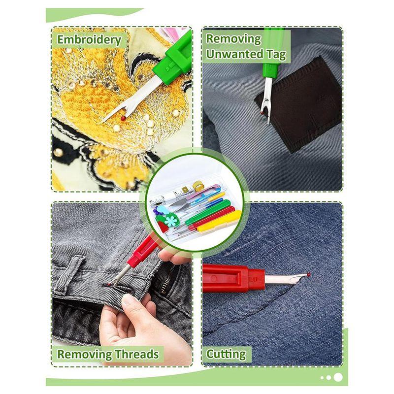 M-Modern-Seam Rippers For Sewing - 2 Big And 2 Small-Stitch Remover Tools, Thread Ripper, Embroidery Removal Tool