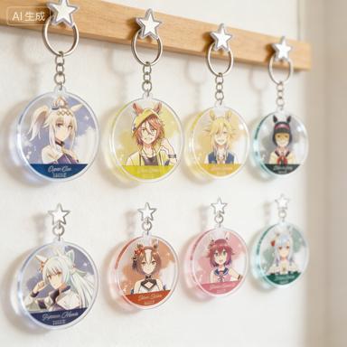 Umamusume Oguri Cap Fujimasa March Berno Light Sakura Chiyono Schlüsselanhänger Anime Acryl Schlüsselanhänger Anhänger für Geschenk6CM Taschendekorationen