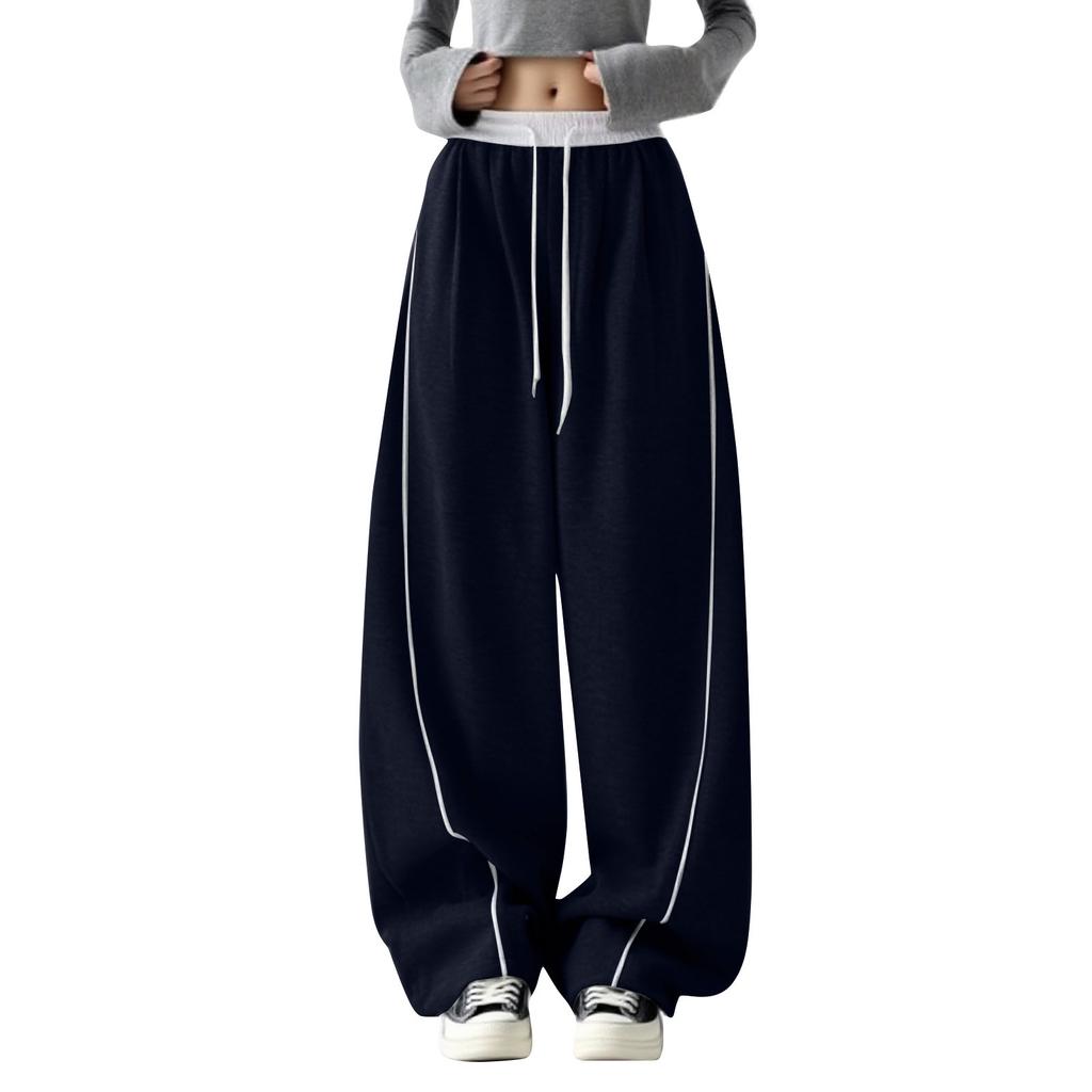 Baggy Sweatpants For Women Men High Waist Wide Leg Sweatpants Oversize Barrel Pants Casual Trousers