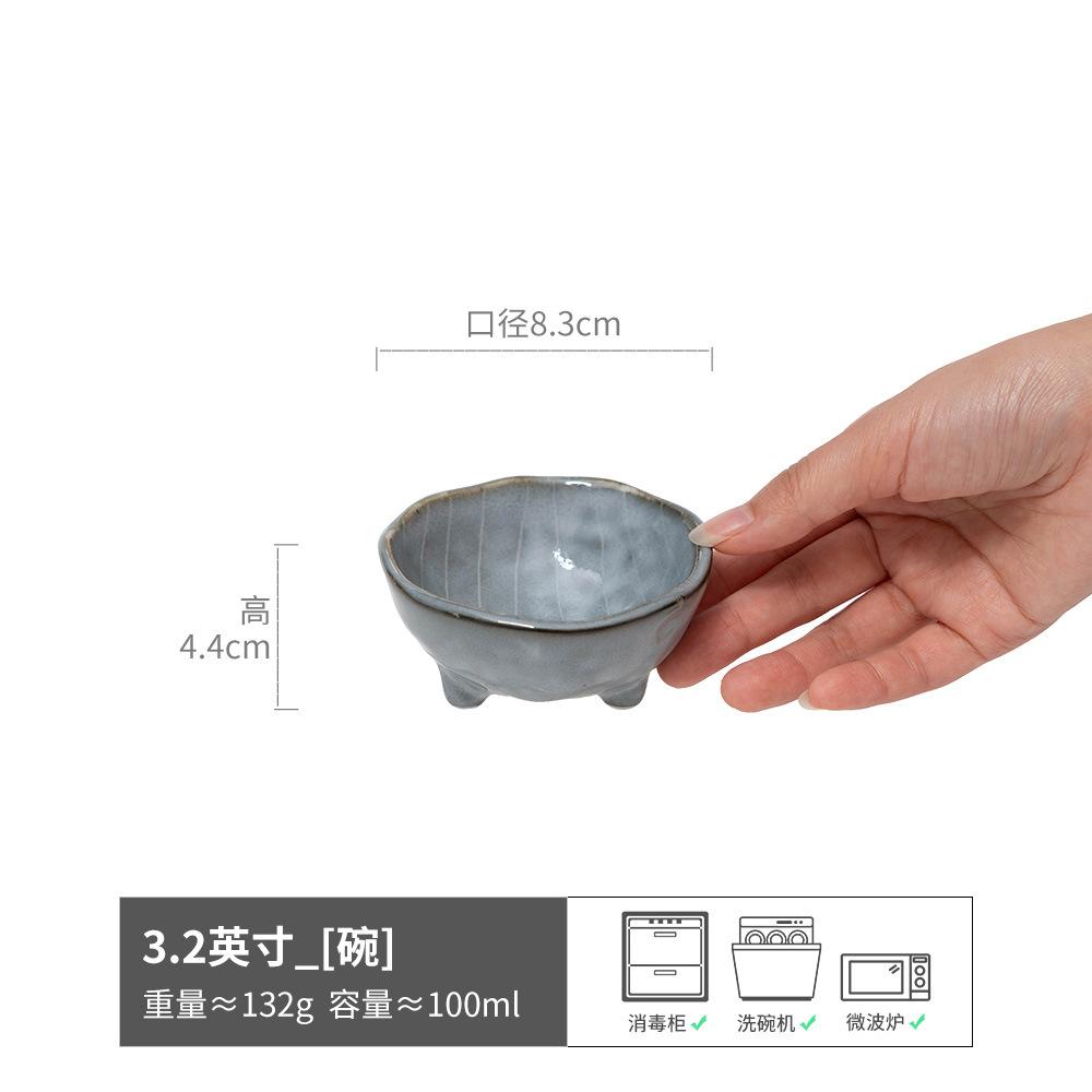 

Featured Triangle Bowl Retro Style Small Bowl Restaurant Creative Tableware Household Ceramic Bowl Rice Bowl Dessert Bowl