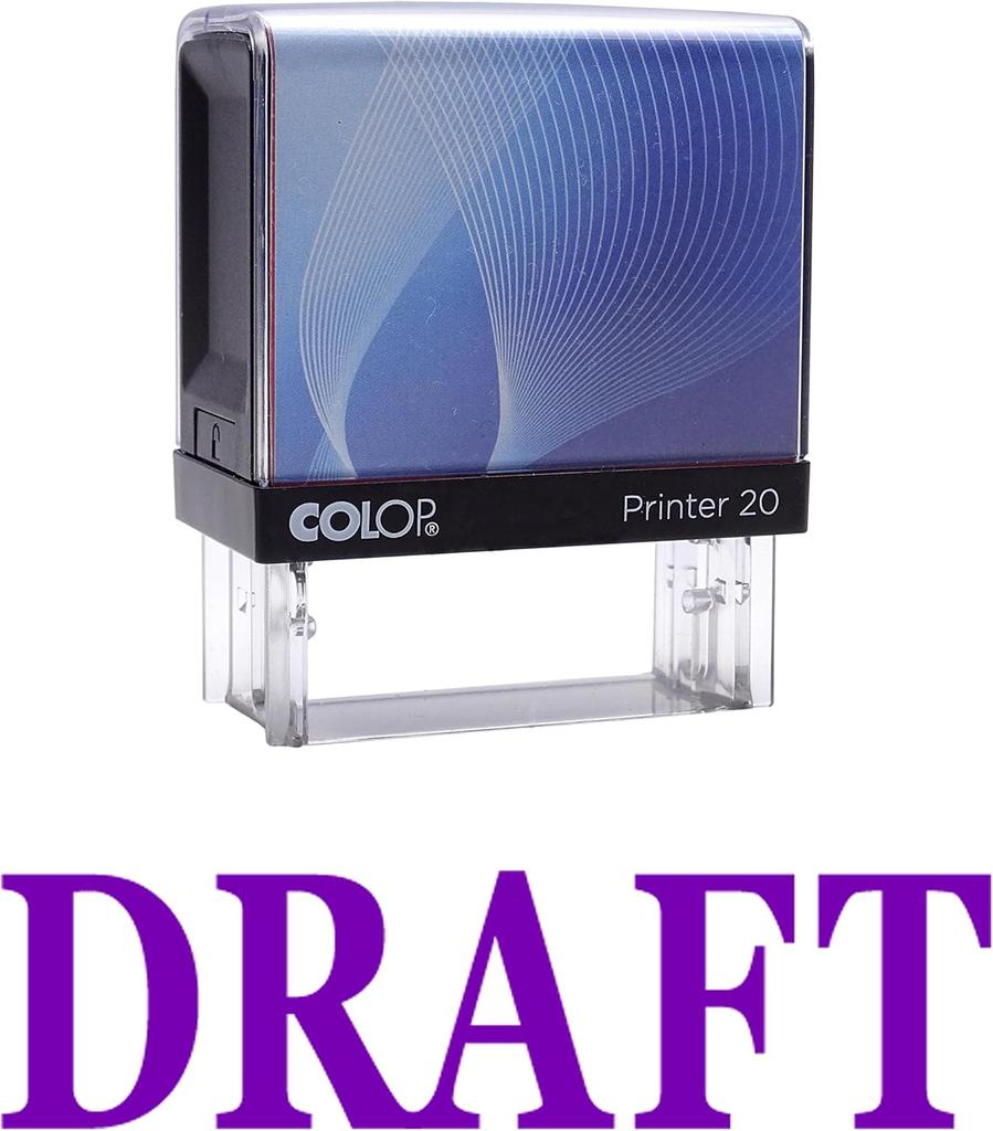 DRAFTS Self Inking Rubber Stamp Custom Colop Office Stationary P20 Mini Stamper