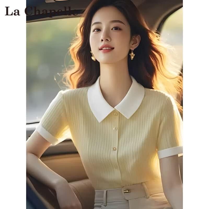 La Chapelle Women s Color Block Short Sleeve T-Shirt L