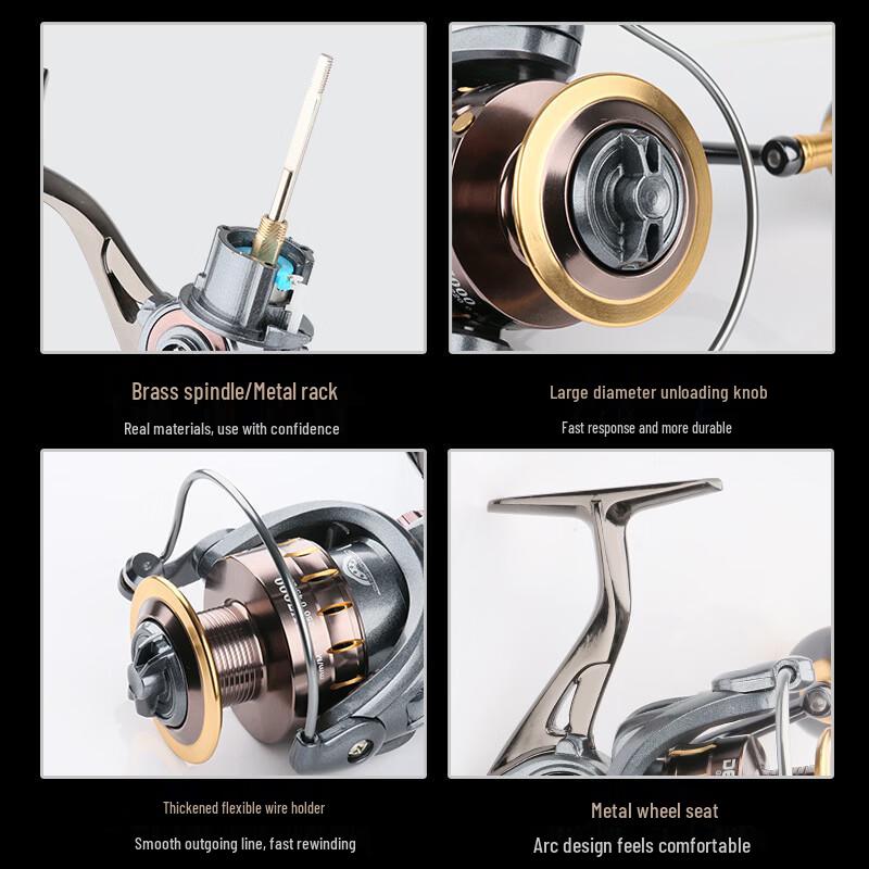 DEUKIO Gapless All-Metal Spinning Fishing Reel