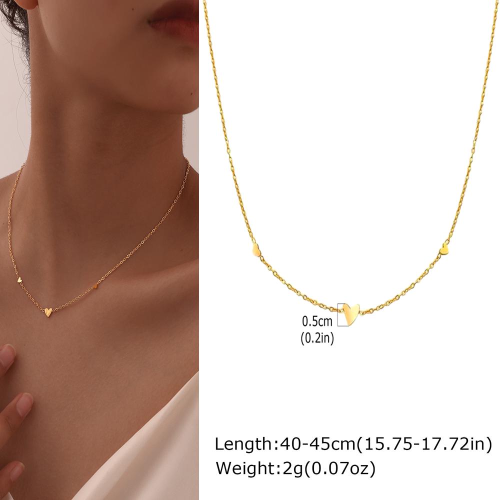 Minimalist Heart Charm Bracelet for Women, Gold Plated Stainless Steel Chain Bracelet, Waterproof Jewelry Party Gifts