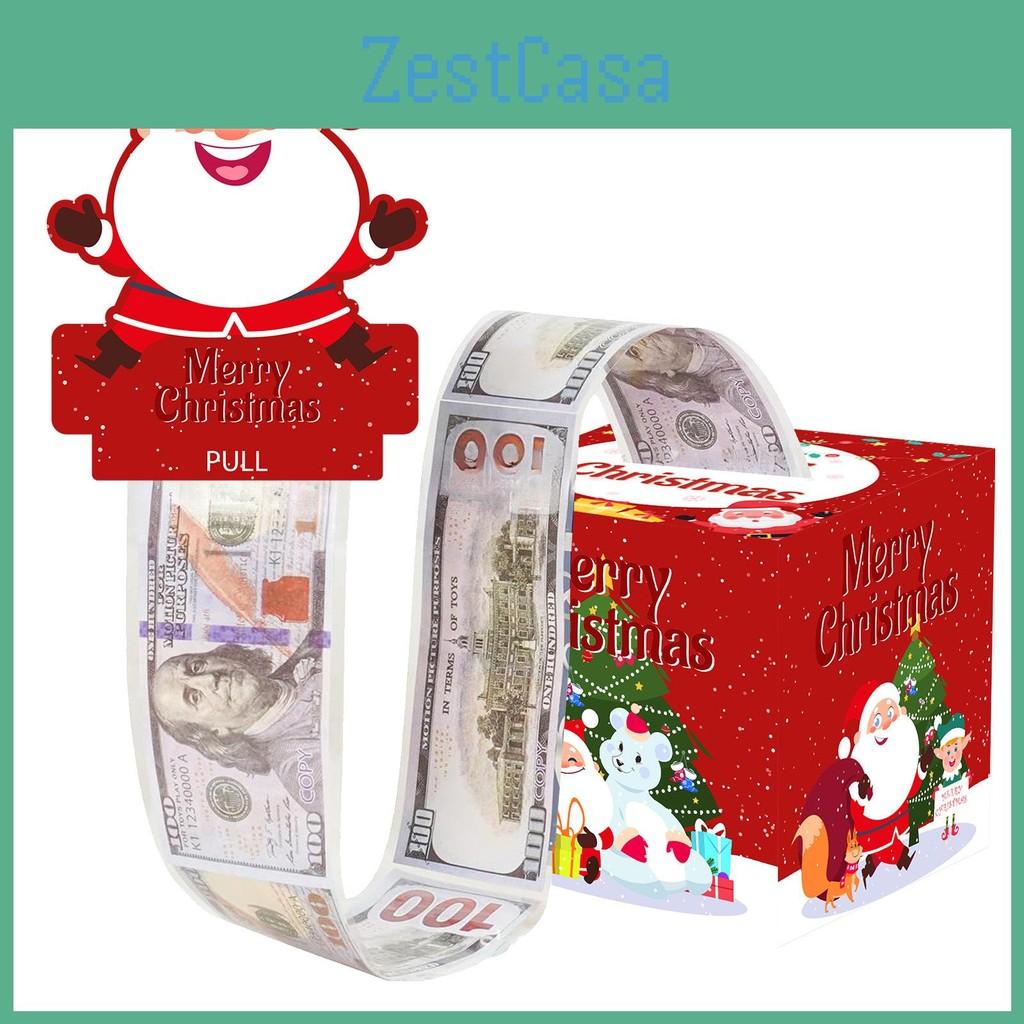 Main Red Christmas Picture Santa Claus Reindeer Pattern Paper Box Props Decor