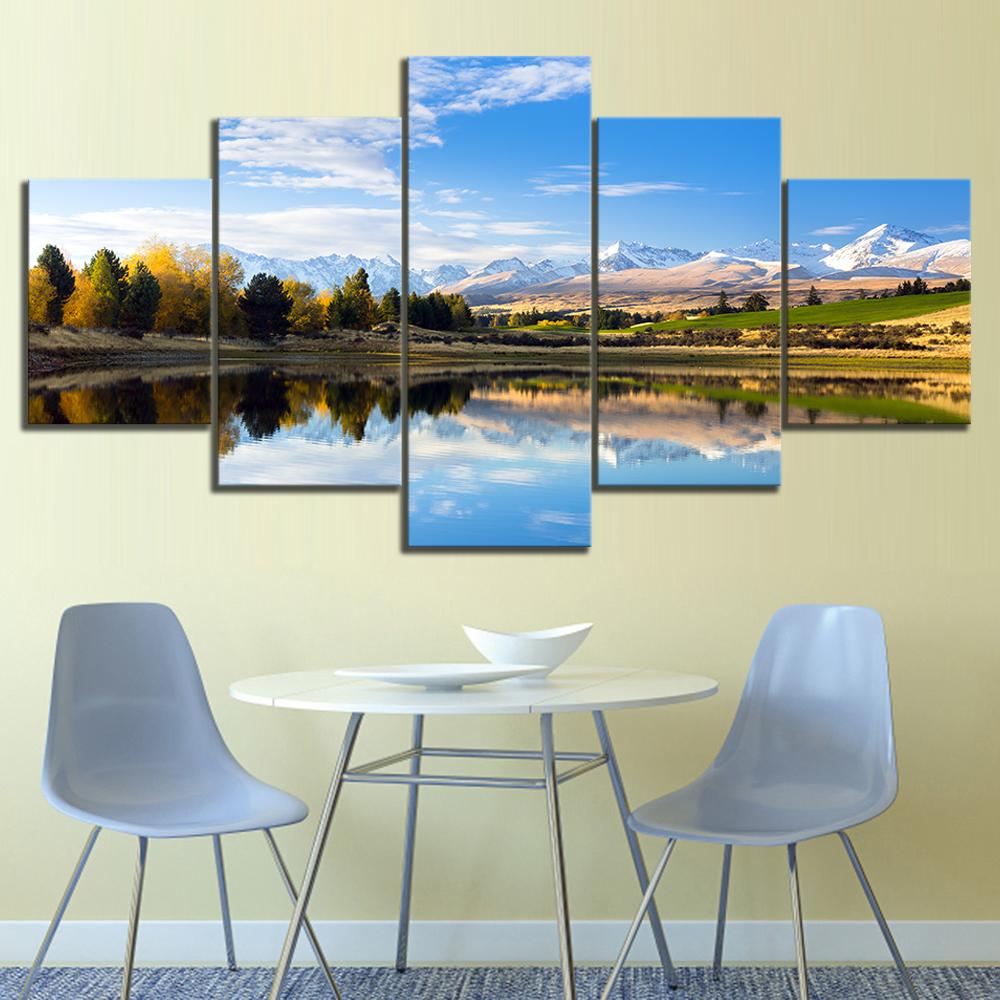 5 Piece Landscape Artwork Wall Art Canvas Painting Canvas Living Room Painting Modern Decor Picture Poster Home Room Decor