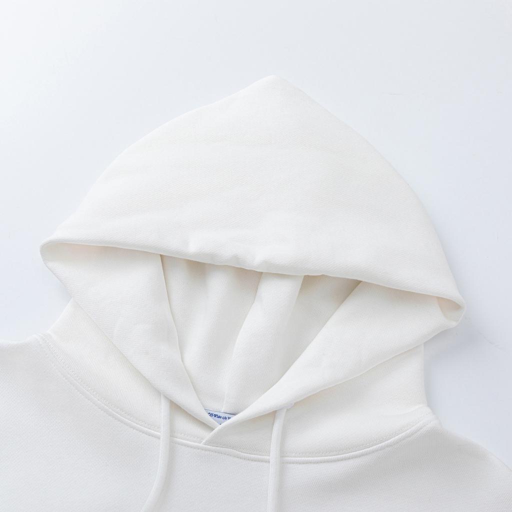 9098 Off-White 2025 Jesień i Zima Nowy Wzór Strzałki z Wirującymi Literami OW Męska i Damska Bluza z Kapturem