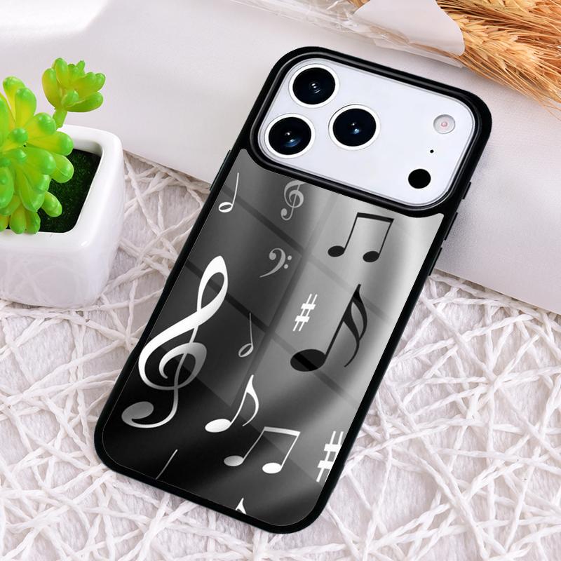 Music Notes Shockproof Phone Case for iPhone 17 Air 16e 15 11 12 14 13 Pro Max Cover Coque