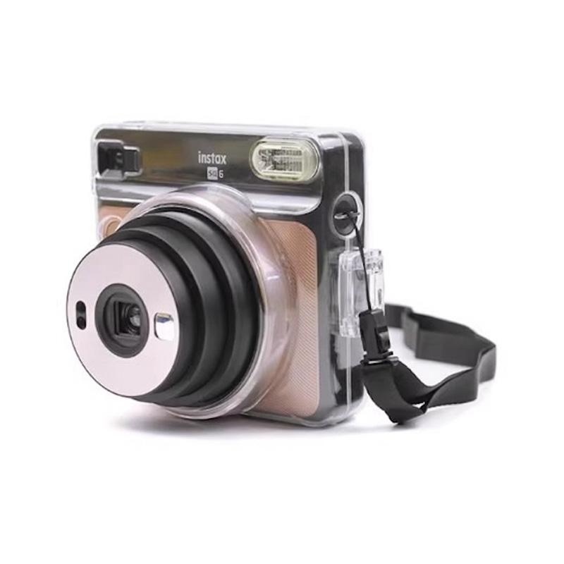 

[Film Lab] Instax Square SQ6 Transparent Case Camera Protective Case with Strap CAA65 чистый