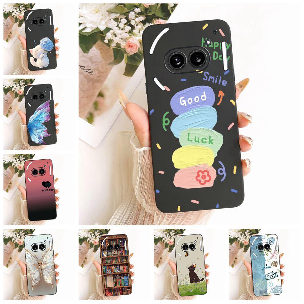Cover For Nothing Phone 2a Case A142 Silicone Cute Cat Fashion Butterfly Funny Painted Casing For Nothing Phone (2a)