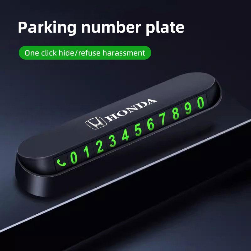 ARF1 1Pcs Car Temporary Parking Card Phone Number Card Accessories For Honda Civic FIT Accord Prelude CRV 5th City CRZ CRX Jazz HRV