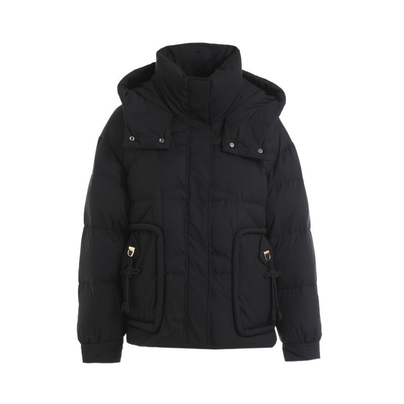 Winter Season 90 Duck Down Simple Hooded Short Down Jacket