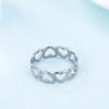 Women's Heart Ring Stainless Steel Gold Wedding Rings Romantic Jewelry Valentine's Day Gift