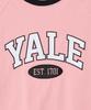 YALE Sporty Two-Tone Arch Short Sleeve T-Shirt Pale Pink