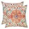 1pc Boho Blue Throw Pillow Cover, Bohemia Ethnic Style Carpet Pattern Cushion Case For Sofa Couch, Home Decor