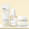 KOEC Soja Gesichtspflege 3-teiliges Set LSF Creme Serum Beruhigende Feuchtigkeitscreme Anti-Falten Aufhellend Natürlicher Schutz