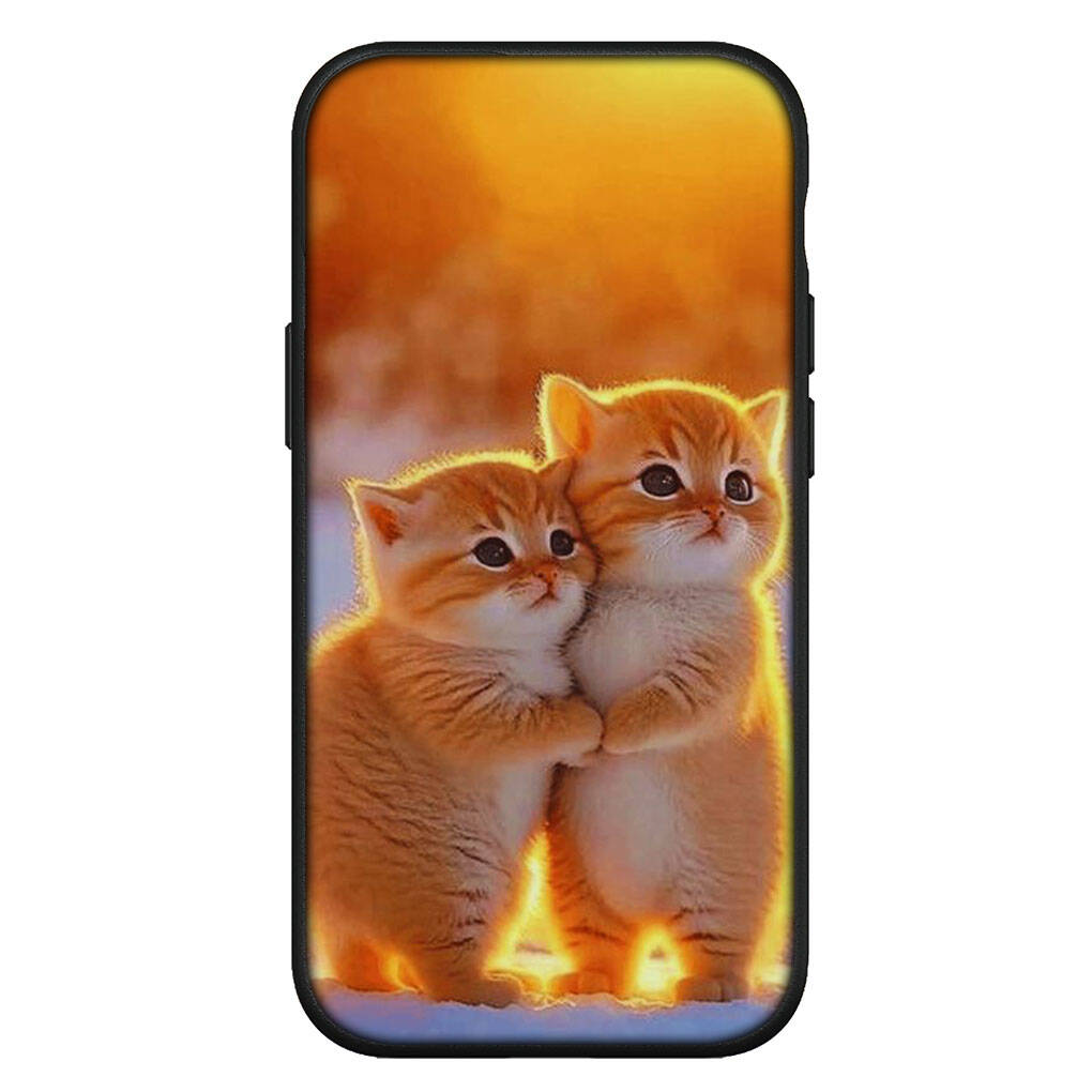 For Samsung Galaxy S25 S24 S23 S22 Ultra FE Plus A17 A37 A57 A56 A55 A06 A16 A15 A36 A26 A35 A05 A25 A54 A34 Phone Case Comics Cat Meow Lovely Cover