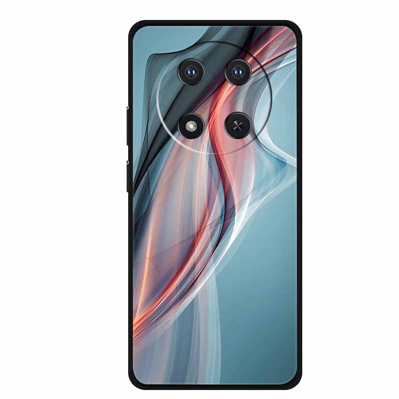 For Honor X9c Case X 9 c Coque Flowers Black Silicone TPU Soft Back Cover For Honor Magic 7 Pro Magic7 5G lite Phone Case Funda