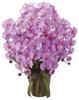 Artificial Flowers Flower Photocatalyst Fake Interior Plants Wrapping 7 Stems "Art Arrangement" (Air Purifying) (Ribbon Phalaenopsis/Elegant - Purple)