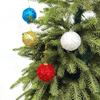 6Pcs/Set Creative Christmas Decoration Pendant Shiny Solid Color Xmas Tree Hanging Pendants Reusable Shatterproof