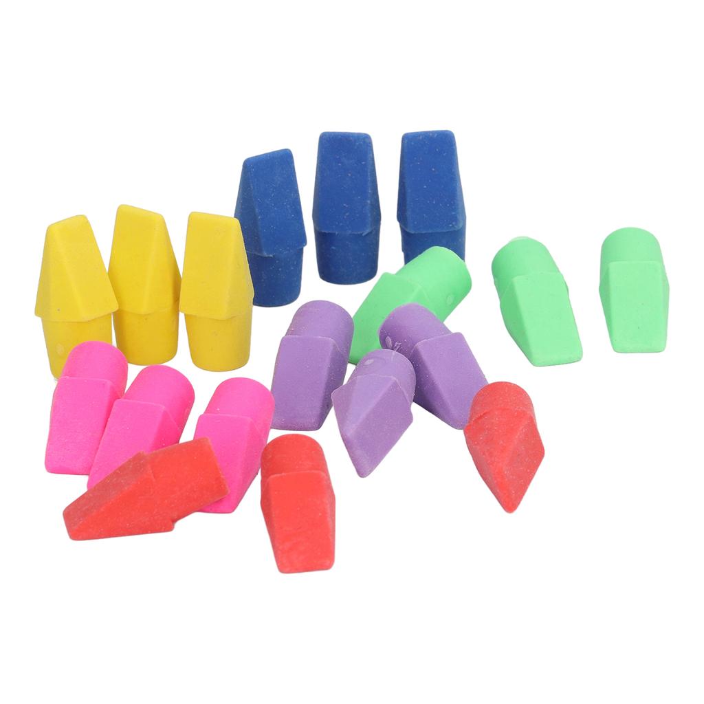 200Pcs Pencil Top Eraser Pencil Eraser Topper Wedge Design Stationery for Office Kids