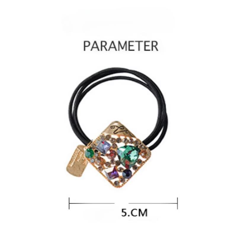 Fashion Rhinestone Elastic Hair Rubber Bands for Girls Tie Hair Ring Rope Scrunchie Accessories Ponytail Headdress Accessoires