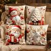 Detachable Soft Christmas Pillow Covers 45x45cm Christmas Themed Pillow Case  Sofa House Room