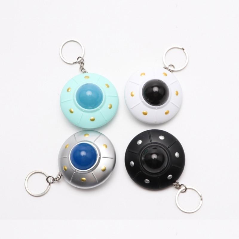 Portachiavi Ornamento UFO Carino Mini Modello Astronave Ciondolo Portachiavi con Luce LED