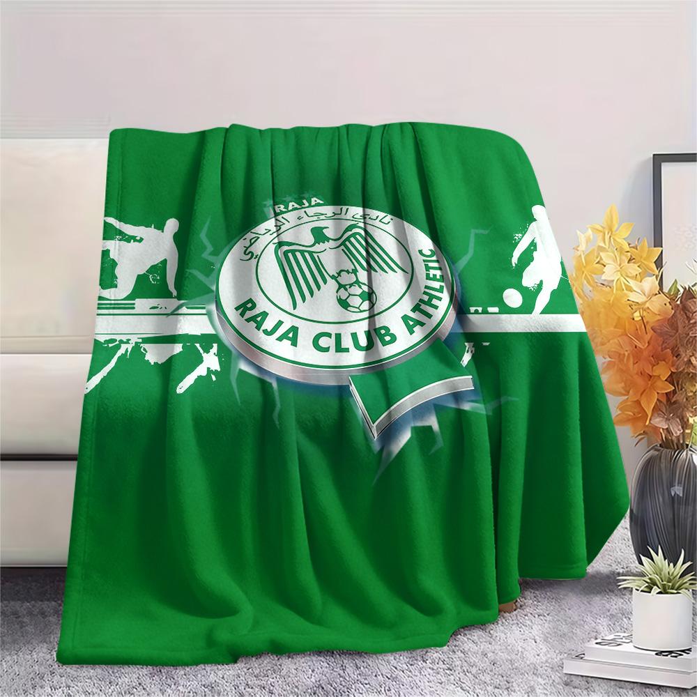 Rajakasablanca Sports Club  Print Flannel Blanket, High Quality Comfortable for All Seasons, Home Decor, Warmth and Comfort