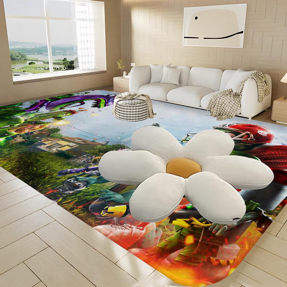 Game Plants Vs Z-Zombies Bathroom Mat Kids Room Bedroom Decoration Balcony Anti-Slip Doormat Living Room Bedside Area Rugs