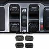Carbon Fiber Window Control Switch Button Cover Trim For Jeep Wrangler JL JT 18+