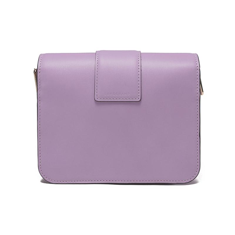 Longchamp Box Trot Serie 18 Knopfklappe Verstellbarer Schultergurt Kalbsleder Kleine Quadratische Tasche Damen Umhängetasche Flieder 10174HAU356