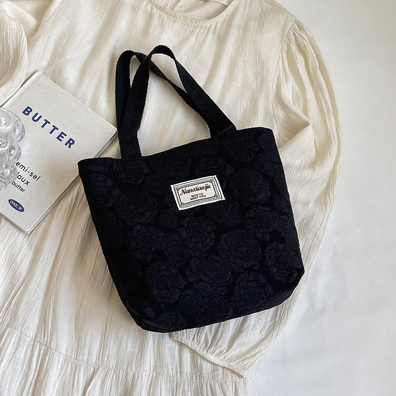 Korean Ins Niche Canvas Bag New Fashion Commuter Tote Bag Female College Students' Class Shoulder Bag