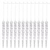 Christmas Decorations: 12 Pieces of Transparent Ice Floes, Acrylic Transparent Ice Cones and Ice Sticks, Christmas Tree Decorations