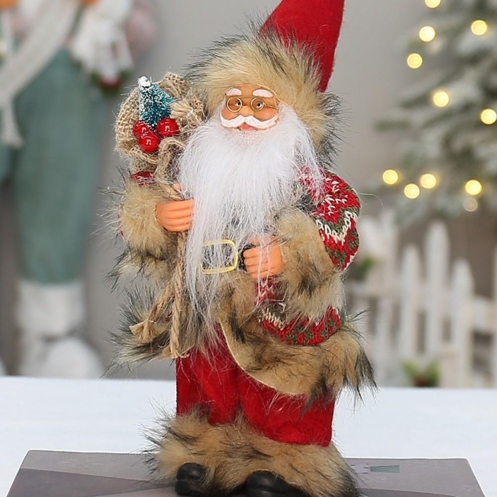 Home Decoration Xmas Tree Ornament 9 Inch Santa Claus Doll New Santa Claus Decorations  Gift
