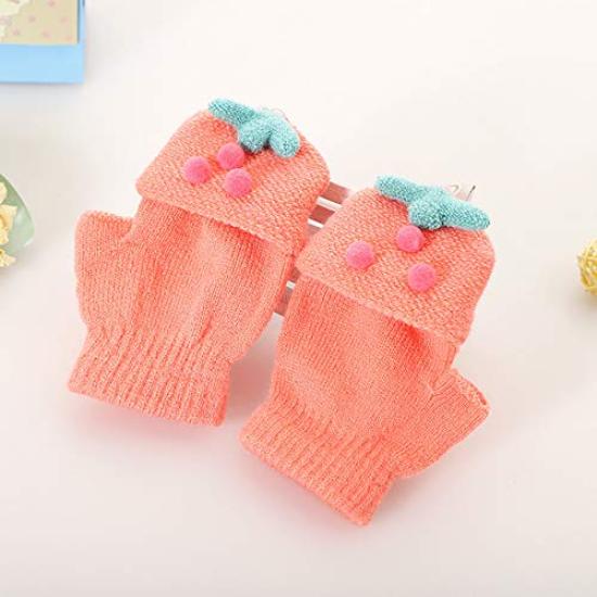 Knit for Boys and with Mitten Fingerless and Warm and Cute for Baby Perfect for Playing In the and Kindergarten [eipatu] Kids' Gloves, Girls, Covers,